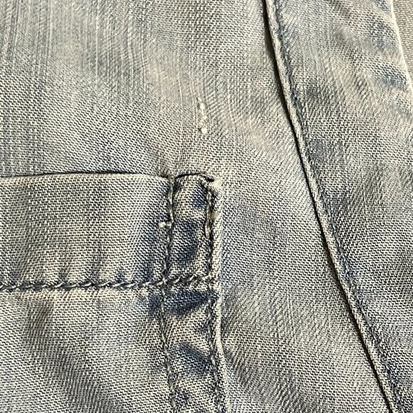 BEBE BLOUSE DENIM BUTTOM DOWN SIZE S - Picture 9 of 16